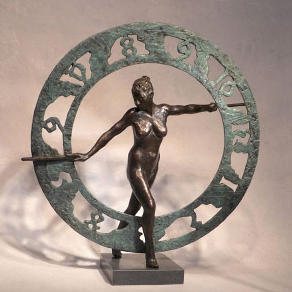 allegorie op de tijd hieke meppelink brons beeld online